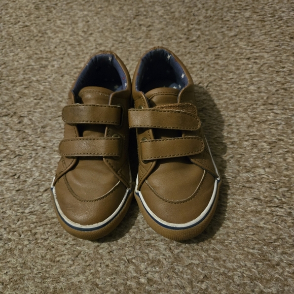 Cat & Jack Brown Dress Shoes with Velcro Straps - Picture 1 of 3
